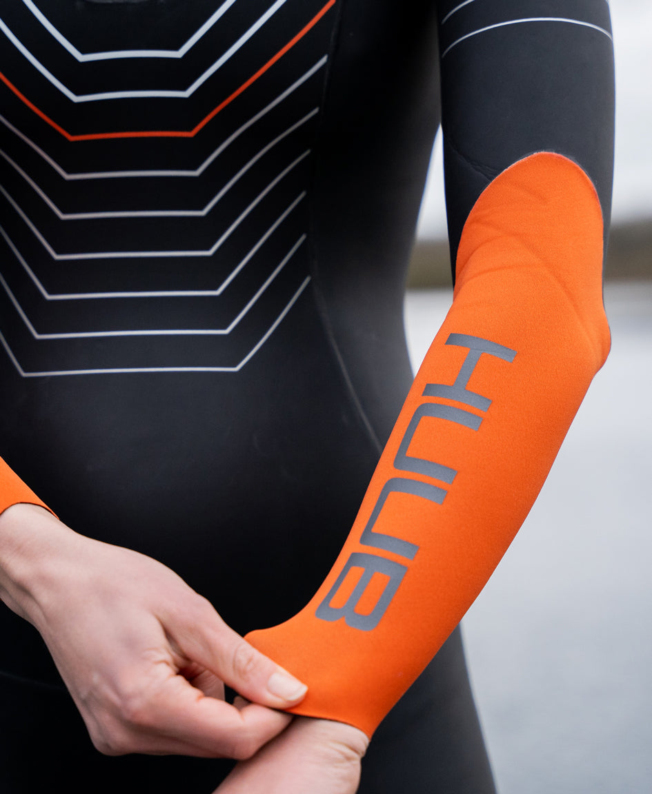 HUUB Araya men's triathlon wetsuit cuff and sleeve detail