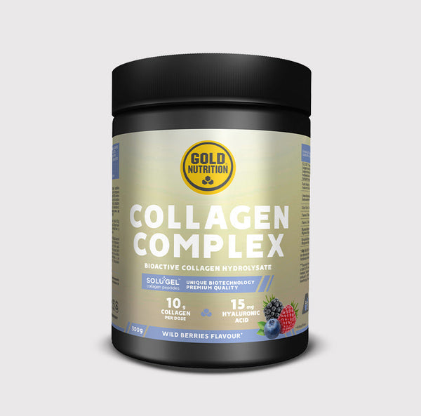 GoldNutrition Collagen Complex Powder supplement container showing the front label.