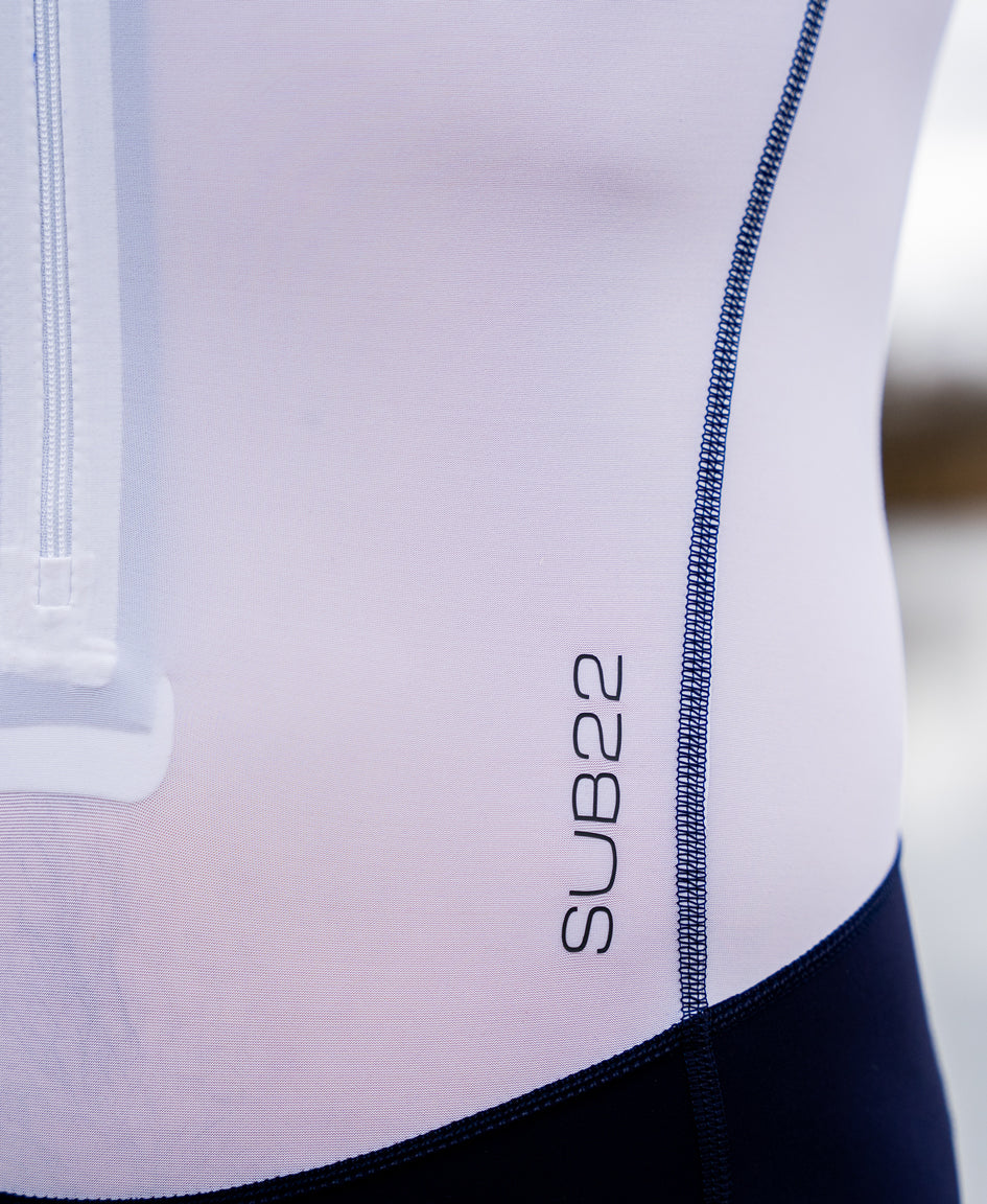 HUUB Anemoi 2 tri suit product angle for triathlon and time-trial setup.