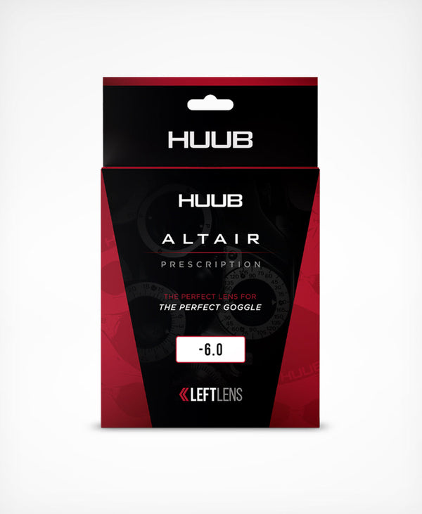 HUUB Altair prescription swim goggle lens in smoke tint