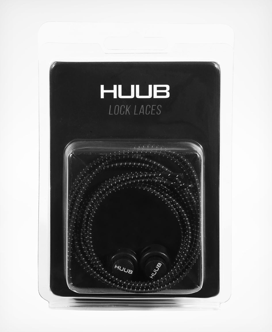 HUUB Elastic Laces with Locks packaging for triathlon and running shoes