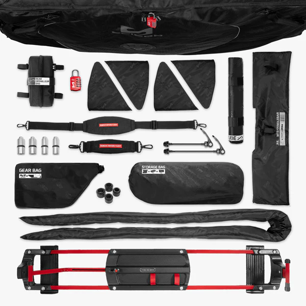 Scicon Aerocomfort MTB bike travel bag with padded case and wheels for easy transport of mountain bikes.