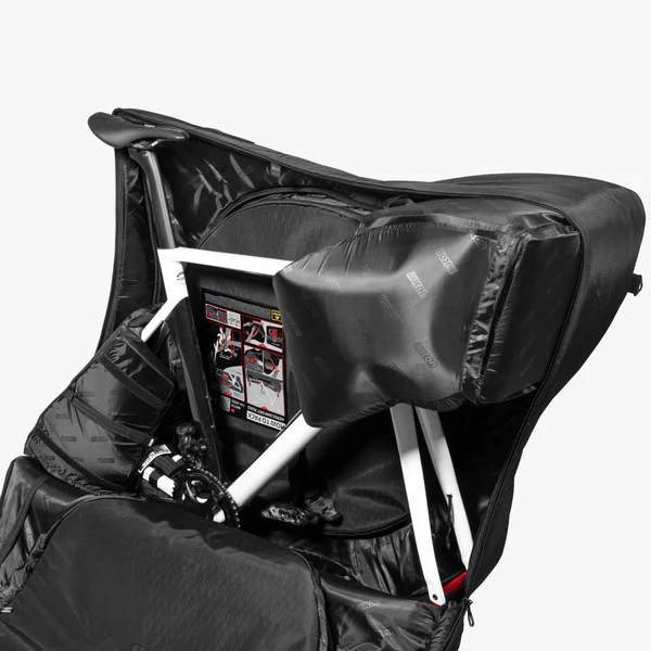 Scicon Aerocomfort Road Bike Protection Kit with padded frame armor and gear covers for bike safety and durability.