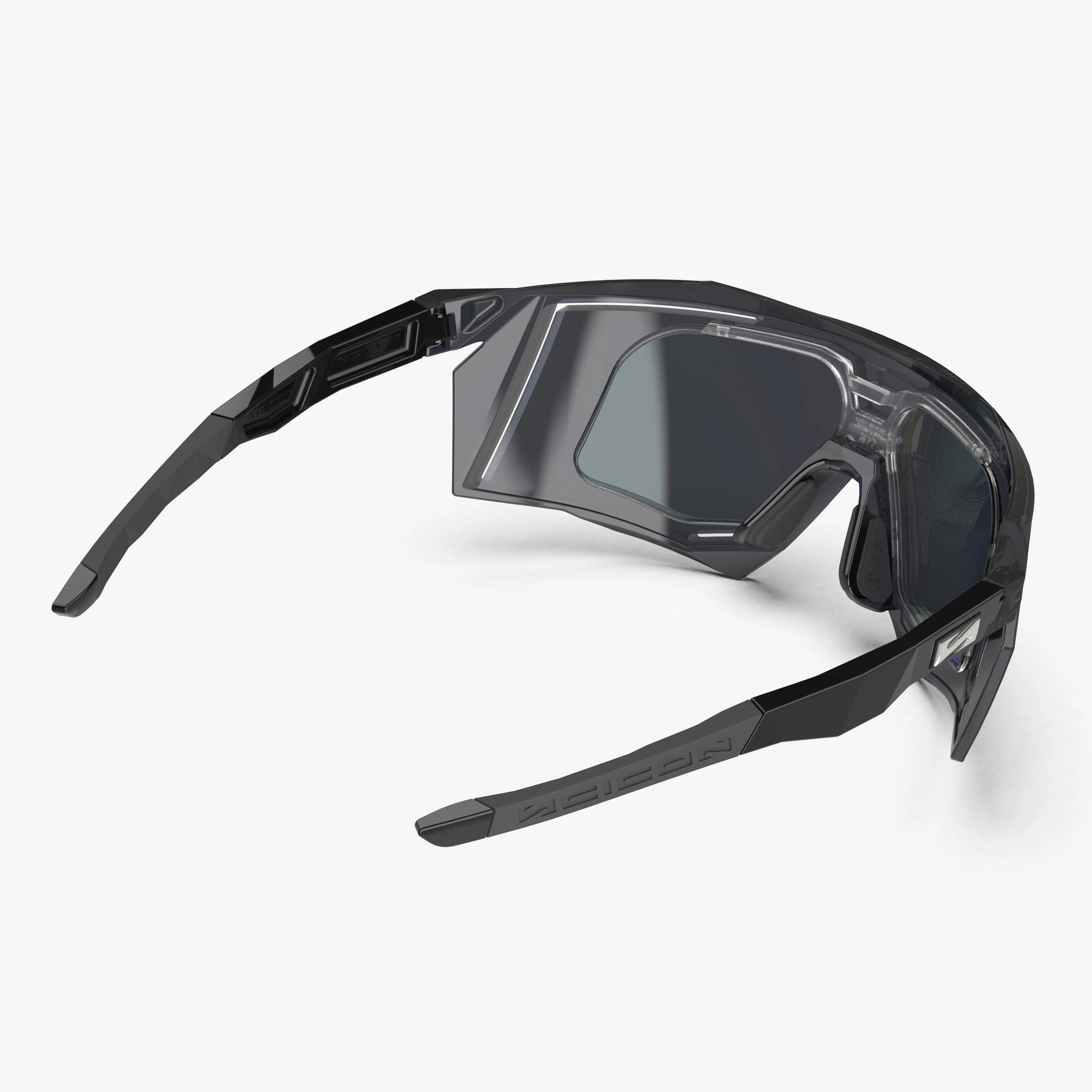 Scicon Aerostorm RX Sport Performance Sunglasses with optical insert, black frame, wraparound design, and tinted lenses.