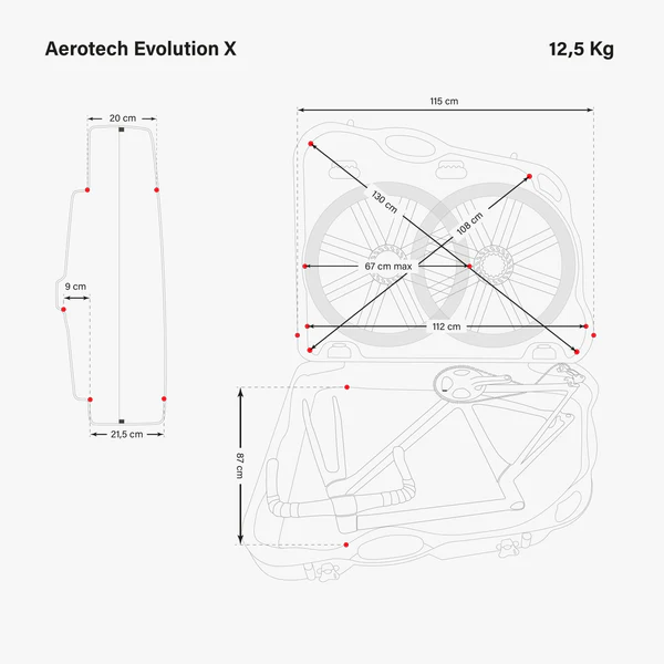 Scicon Aerotech Evolution X TSA hard bike travel case with padded interior and secure latches for safe cycling gear transport.