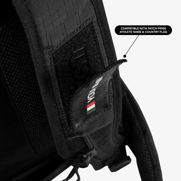 Scicon Backpack Pro 35L with multiple compartments, padded straps, and sleek black design for travel and daily use