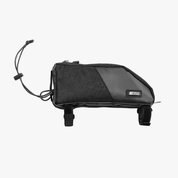 Scicon 1L top tube bag for bicycles, black compact storage bag mounted on bike frame for essentials.